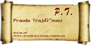 Prauda Trajánusz névjegykártya